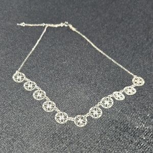 LOFT Silver Circular Design Necklace